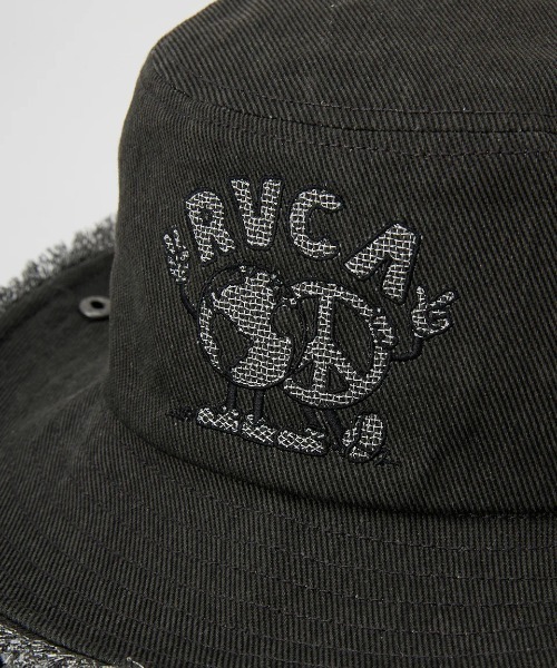 RVCA(ルーカ)の「RVCA メンズ RVCA UNITED SAFARI HAT ハット 【2025年春夏モデル】/ルーカイラスト刺繍ハット(ハット・メンズ・サンドベージュ/ブラック/パープル系その他・FREE)」の8枚目の写真