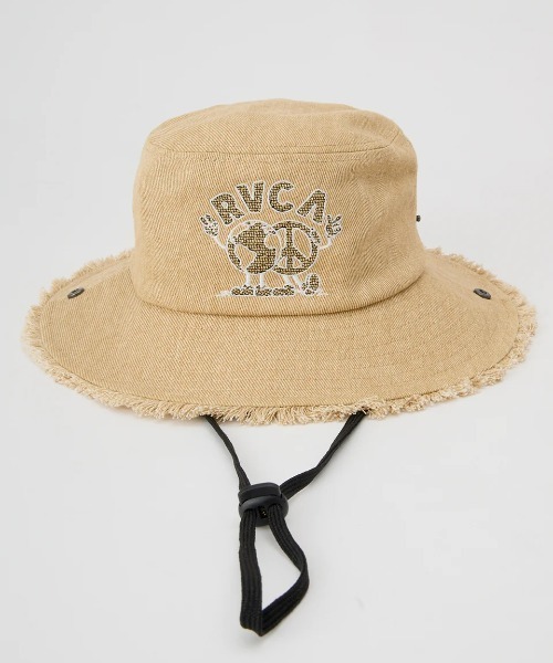RVCA(ルーカ)の「RVCA メンズ RVCA UNITED SAFARI HAT ハット 【2025年春夏モデル】/ルーカイラスト刺繍ハット(ハット・メンズ・サンドベージュ/ブラック/パープル系その他・FREE)」の18枚目の写真