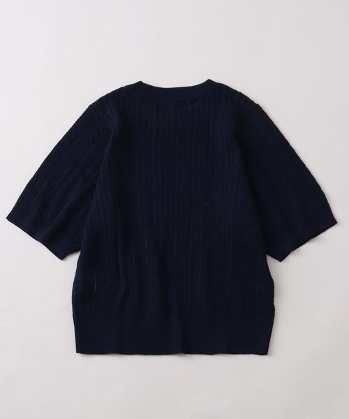 BEVERLY HILLS POLO CLUB(ビバリーヒルズポロクラブ)の「【BEVERLY HILLS POLO CLUB/ビバリーヒルズポロクラブ】 ケーブル編みポニー刺繍サマーニット(ニット/セーター・レディース・サックスブルー/オフホワイト/ネイビー・M)」の10枚目の写真