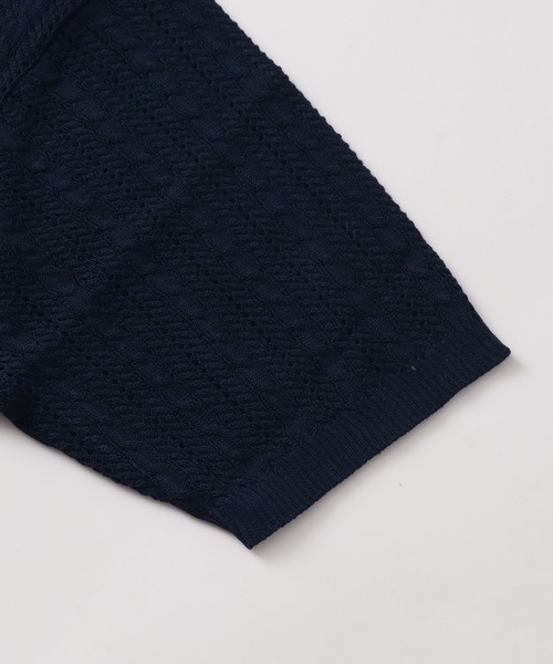 BEVERLY HILLS POLO CLUB(ビバリーヒルズポロクラブ)の「【BEVERLY HILLS POLO CLUB/ビバリーヒルズポロクラブ】 ケーブル編みポニー刺繍サマーニット(ニット/セーター・レディース・サックスブルー/オフホワイト/ネイビー・M)」の12枚目の写真