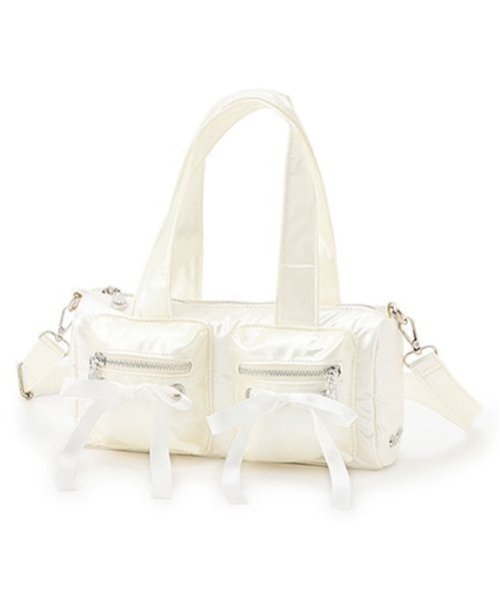 セール】ダブルポケットリボン ボストンバッグ（ボストンバッグ