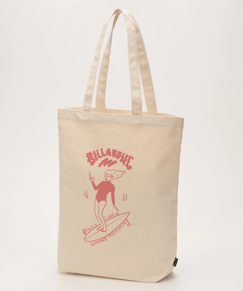 BILLABONG(ビラボン)の「BILLABONG レディース SURF GIRL TOTE トートバッグ 【2025年春夏モデル】/ビラボンイラストプリントトートバッグ(トートバッグ・レディース・ナチュラル・FREE)」の3枚目の写真