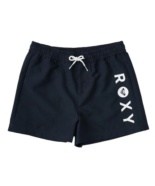 ROXY（ロキシー）の「MINI LUNCH CALM SHOR /ロキシーキッズウエストゴムロゴボードショーツ（水着）（水着・キッズ・ホワイト/ブラック・120/130/140/150/110）」の2枚目の写真