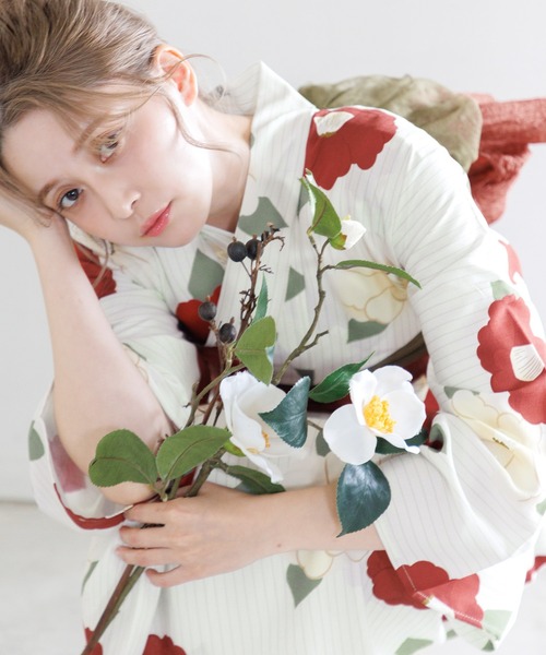 【かんたん着付け】ワンピース浴衣3点セット(羽織り・ワンピース・帯)【TN】 かんたん着付け】ワンピース浴衣3点セット(羽織り・ワンピース