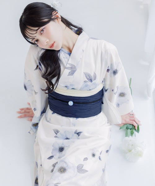 セール】【かんたん着付け】ワンピース浴衣3点セット(羽織り