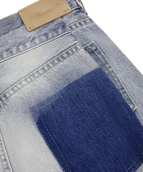 JNBY（ジェーエヌビーワイ）の「Double-waist Deconstructed Wide-leg Jeans / ダブルウエストジーンズ（デニムパンツ・レディース・ブルー・36）」の10枚目の写真