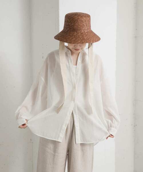 URBAN RESEARCH DOORS(アーバンリサーチドアーズ)の「メッシュシャツ(シャツ/ブラウス・レディース・オフホワイト・MEDIUM)」の7枚目の写真