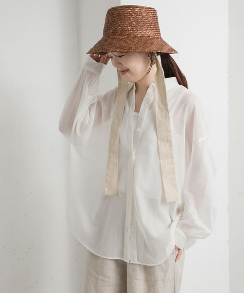 URBAN RESEARCH DOORS(アーバンリサーチドアーズ)の「メッシュシャツ(シャツ/ブラウス・レディース・オフホワイト・MEDIUM)」の8枚目の写真