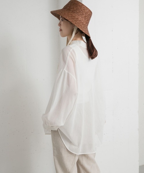 URBAN RESEARCH DOORS(アーバンリサーチドアーズ)の「メッシュシャツ(シャツ/ブラウス・レディース・オフホワイト・MEDIUM)」の11枚目の写真