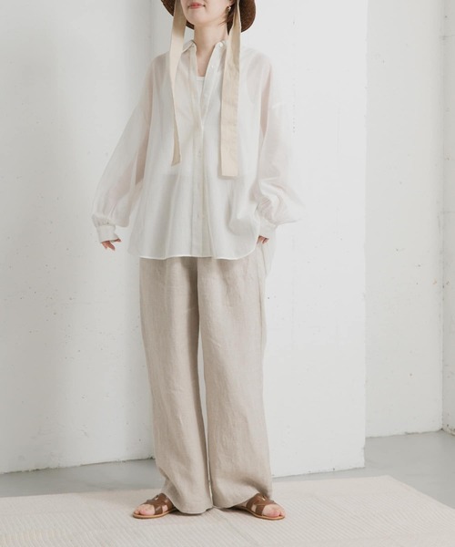 URBAN RESEARCH DOORS(アーバンリサーチドアーズ)の「メッシュシャツ(シャツ/ブラウス・レディース・オフホワイト・MEDIUM)」の14枚目の写真