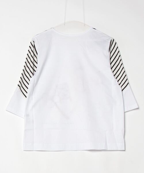 ブローディア BRODIAEA ボーダー柄ロゴプリント半袖Tシャツ （グレー） ブローディア BRODIAEA ボーダー柄ロゴプリント半袖Tシャツ