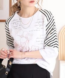 ブローディア BRODIAEA ボーダー半袖カットソー （ネイビー×ホワイト） BRODIAEA｜ブローディアのTシャツ/カットソー（ボーダー柄）人気