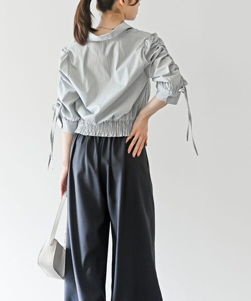 rps（アールピーエス）の「シャーリングドロスト５分袖ブラウス（シャツ/ブラウス・レディース・サックスブルー/ブルー/イエロー・フリー）」の14枚目の写真