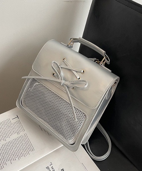 almo（アルモ）の「【LAMPOON】2WAY痛バッグ（ハンドバッグ・レディース・シルバー/ブラック/ブラウン・FREE）」の4枚目の写真