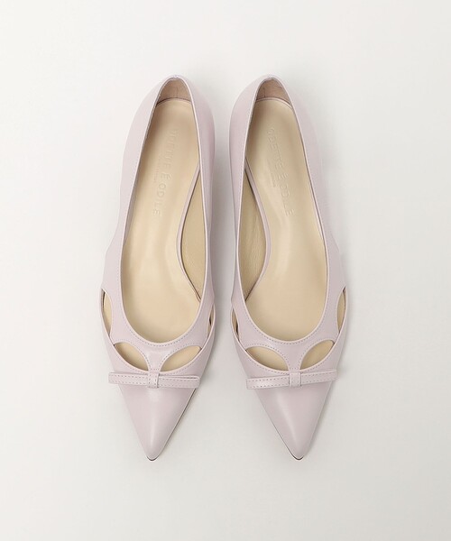 ODETTE E ODILE（オデットエオディール）の「オープンアーチリボン パンプス35↑（パンプス・レディース・ホワイト/ブラック/ライトピンク・25cm/22cm/22.5cm/23cm/23.5cm/24cm/24.5cm）」の4枚目の写真