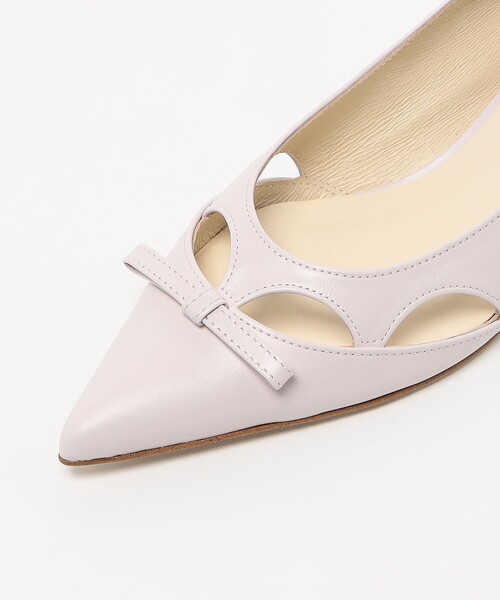 ODETTE E ODILE（オデットエオディール）の「オープンアーチリボン パンプス35↑（パンプス・レディース・ホワイト/ブラック/ライトピンク・25cm/22cm/22.5cm/23cm/23.5cm/24cm/24.5cm）」の5枚目の写真