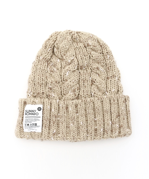 go slow caravan(ゴースローキャラバン)の「OUTDOOR ROPE KNIT WACHI CAP(ニットキャップ/ビーニー・メンズ・ブラック/カーキ/レッド/ワインレッド/モカ/ベージュ/ネイビー/杢グレー/ターコイズブルー/ブラック系その他/オリーブ/グレー・FREE)」の7枚目の写真