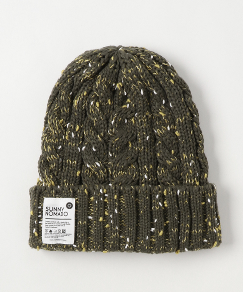 go slow caravan(ゴースローキャラバン)の「OUTDOOR ROPE KNIT WACHI CAP(ニットキャップ/ビーニー・メンズ・ブラック/カーキ/レッド/ワインレッド/モカ/ベージュ/ネイビー/杢グレー/ターコイズブルー/ブラック系その他/オリーブ/グレー・FREE)」の8枚目の写真