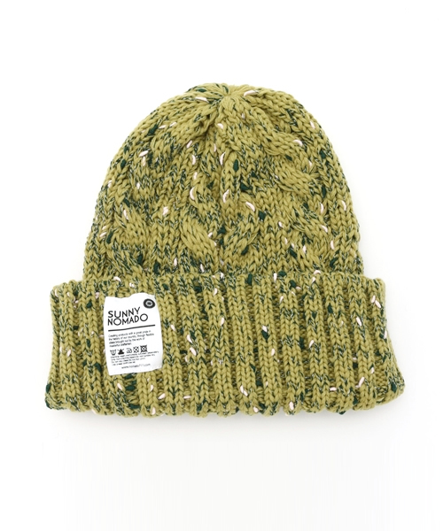 go slow caravan(ゴースローキャラバン)の「OUTDOOR ROPE KNIT WACHI CAP(ニットキャップ/ビーニー・メンズ・ブラック/カーキ/レッド/ワインレッド/モカ/ベージュ/ネイビー/杢グレー/ターコイズブルー/ブラック系その他/オリーブ/グレー・FREE)」の9枚目の写真