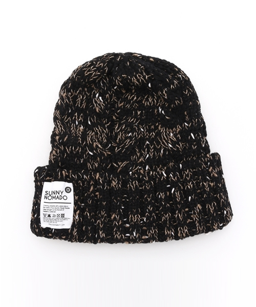 go slow caravan(ゴースローキャラバン)の「OUTDOOR ROPE KNIT WACHI CAP(ニットキャップ/ビーニー・メンズ・ブラック/カーキ/レッド/ワインレッド/モカ/ベージュ/ネイビー/杢グレー/ターコイズブルー/ブラック系その他/オリーブ/グレー・FREE)」の2枚目の写真