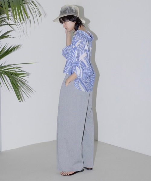 ◆夏物値下げ中◆【即購入禁止】EimeeLaw ジオメトリックラインアクセント ジオメトリック ラインアクセント シャツ Eimee Law│Eimee Law
