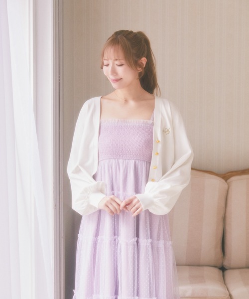 Areeam（アリーム）の「UVカットVネックカーディガン（カーディガン/ボレロ・レディース・ホワイト/レッド・FREE）」の4枚目の写真