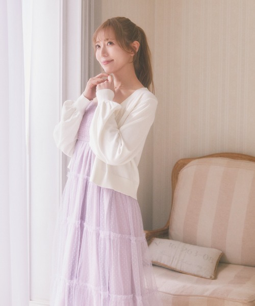 Areeam（アリーム）の「UVカットVネックカーディガン（カーディガン/ボレロ・レディース・ホワイト/レッド・FREE）」の5枚目の写真