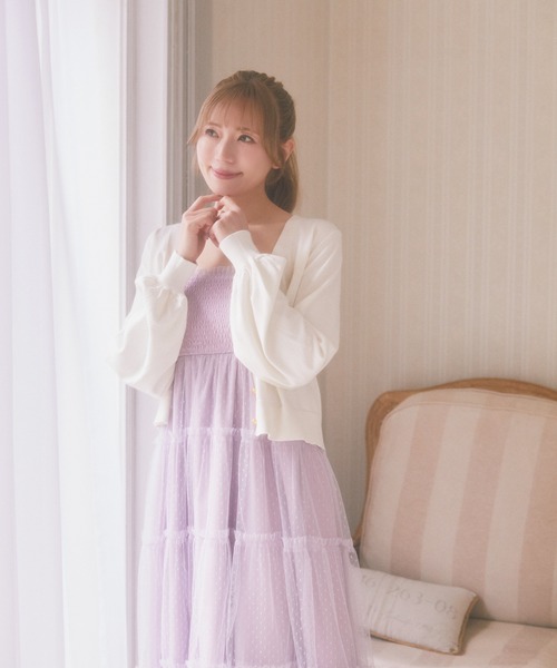 Areeam（アリーム）の「UVカットVネックカーディガン（カーディガン/ボレロ・レディース・ホワイト/レッド・FREE）」の6枚目の写真