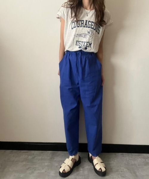 deux amour(ドゥーザムール)の「麻レーヨンワイドパンツ(その他パンツ・レディース・ブルー/レモンイエロー/レッド/グリーン/ピンク/オレンジ・M~L)」の16枚目の写真