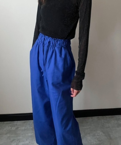 deux amour(ドゥーザムール)の「麻レーヨンワイドパンツ(その他パンツ・レディース・ブルー/レモンイエロー/レッド/グリーン/ピンク/オレンジ・M~L)」の21枚目の写真