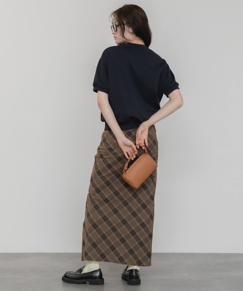 HEILIS(ヘイリス)の「ハーフスリーブスウェットプルオーバー / 半袖 綿混 トップス ネイビー グレー オートミール スエット 春服 夏服 韓国 無地 ガーリー フレンチ ノームコア(スウェット・レディース・ネイビー/オートミール/グレー・FREE)」の12枚目の写真