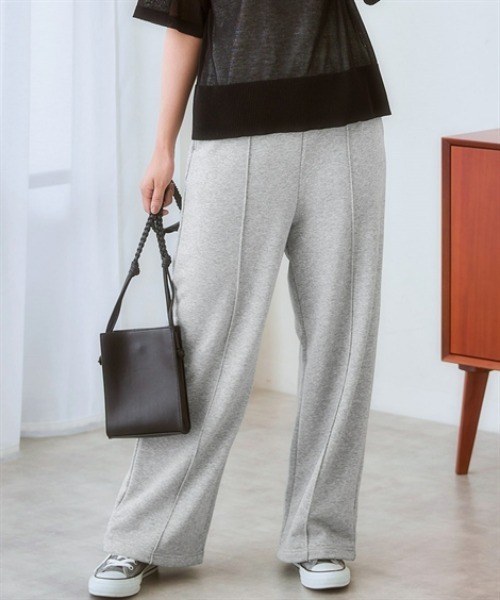 セール】センターシームスウェットパンツ(裾ドロスト付)（スウェット