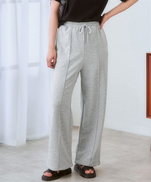 セール】センターシームスウェットパンツ(裾ドロスト付)（スウェット