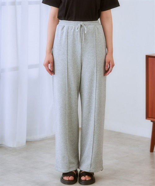 nissen（ニッセン）の「センターシームスウェットパンツ(裾ドロスト付)（スウェットパンツ・レディース・杢グレー/ブラック・LL/S/M/L）」の10枚目の写真