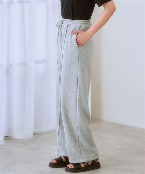 nissen（ニッセン）の「センターシームスウェットパンツ(裾ドロスト付)（スウェットパンツ・レディース・杢グレー/ブラック・LL/S/M/L）」の11枚目の写真