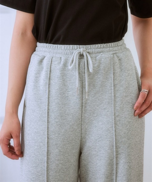 nissen（ニッセン）の「センターシームスウェットパンツ(裾ドロスト付)（スウェットパンツ・レディース・杢グレー/ブラック・LL/S/M/L）」の13枚目の写真