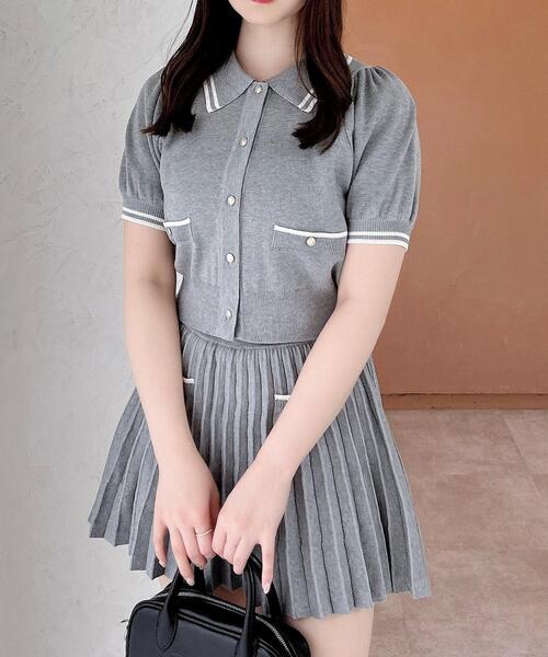 ミッソーニ・ニットスーツ・Ｌサイズ・カーディガン・スカート・セットアップ・美品 ミッソーニ・ニットスーツ・Lサイズ・カーディガン・スカート