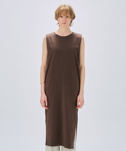 cloenc（クロエンス）の「【マシンウォッシュ】ロングカットソーワンピース（ワンピース・レディース・ブラック/ホワイト/ブラウン系その他/ピンク・02）」の14枚目の写真