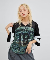 atmos pink Lace Docking T-shirt / アトモス ピンク レース ドッキング T-シャツ