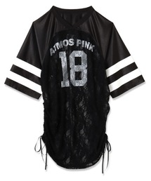 atmos pink Lace Docking T-shirt / アトモス ピンク レース ドッキング T-シャツ