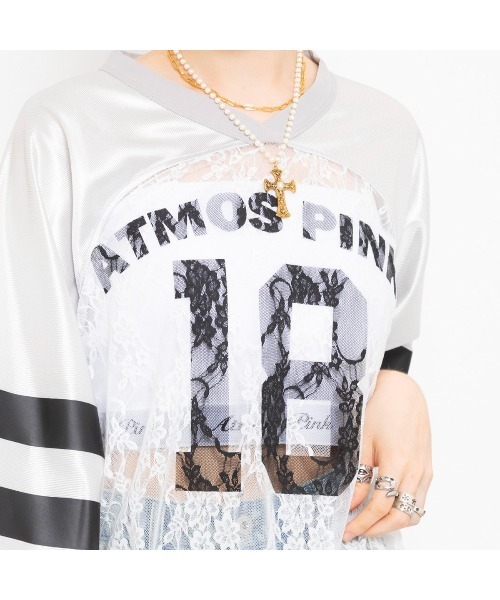 tシャツ atmos pink Lace Docking T-shirt / アトモス ピンク レース ドッキング T-シャツ レディース atmos pink Lace Docking T-shirt / アトモス ピンク レース
