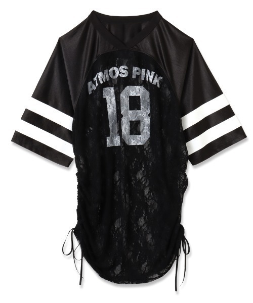 atmos pink(アトモスピンク)の「atmos pink Lace Docking T-shirt / アトモス ピンク レース ドッキング T-シャツ(Tシャツ/カットソー・レディース・シルバー/ブラック/ウッドランド・FREE)」の18枚目の写真