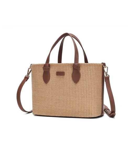 Ungrid(アングリッド)の「【Ungrid/アングリッド】雑材コンビ 巾着トートバッグ(かごバッグ・レディース・ブラック/ブラウン/ホワイト・FREE)」の15枚目の写真