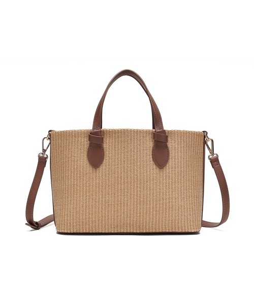 Ungrid(アングリッド)の「【Ungrid/アングリッド】雑材コンビ 巾着トートバッグ(かごバッグ・レディース・ブラック/ブラウン/ホワイト・FREE)」の17枚目の写真