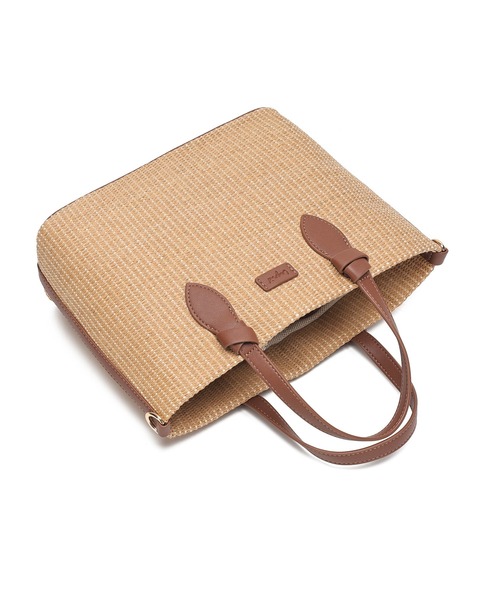 Ungrid(アングリッド)の「【Ungrid/アングリッド】雑材コンビ 巾着トートバッグ(かごバッグ・レディース・ブラック/ブラウン/ホワイト・FREE)」の21枚目の写真