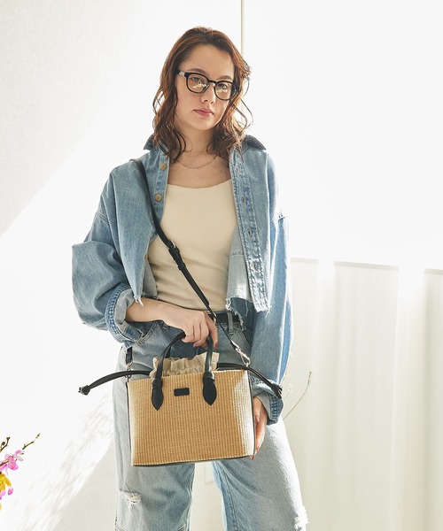 style code｜【Ungrid/アングリッド】 雑材コンビ 巾着トート