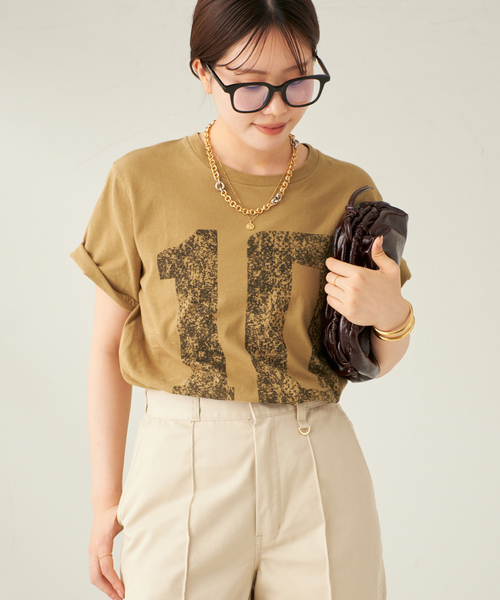 plage(プラージュ)の「NUMBERING Tシャツ(Tシャツ/カットソー・レディース・ブルー/キャメル・FREE)」の18枚目の写真