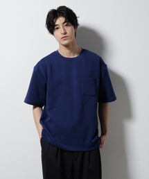 【NANO universe】 ロンT ブルー GOOD ROCK SPEED×Anti Soaked(R) 汗染み防止 NYC Tシャツ（T