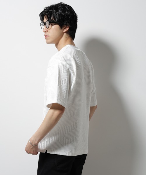 NANO universe（ナノユニバース）の「フクレジャガードポケットTシャツ（Tシャツ/カットソー・メンズ・ホワイト/ネイビー/ターコイズブルー/スミクロ・S/M/L）」の6枚目の写真