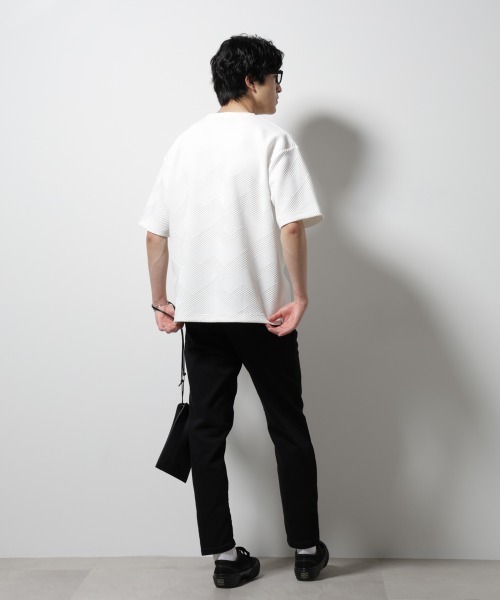 NANO universe（ナノユニバース）の「フクレジャガードポケットTシャツ（Tシャツ/カットソー・メンズ・ホワイト/ネイビー/ターコイズブルー/スミクロ・S/M/L）」の11枚目の写真